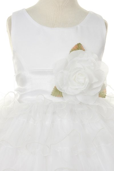 ruffled organza flower girl dresses
